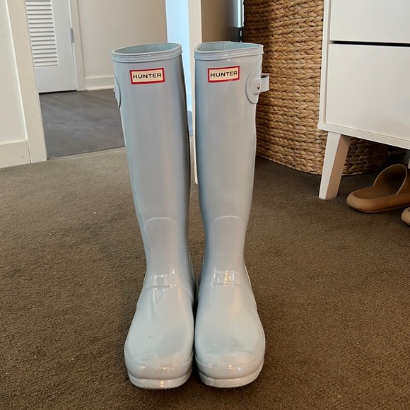 Hunter Shoes - Hunter Baby Blue Tall Rain Boots